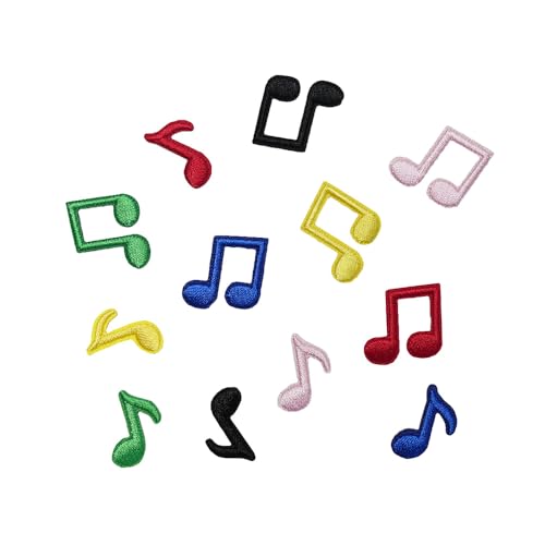 12 Pieces Mini Music Note Embroidery Self Adhesive Patch Patch Cap Bag Shoe Socks Decoration Patches