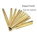 Runningfish Brass feeler, plug gauge, high-precision clearance gauge, thickness gauge, non-magnetic copper feeler, single piece set, 0.03-1.0mm(100 * 13)