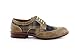 Ferro Aldo Julian Men's Wingtip Oxford | Mixed-Media Plaid Fabric & Vegan Leather Casual Dress Shoe | MFA19266APL | in Brown Plaid, Size 10