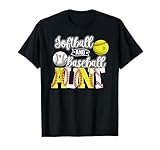 Softball And Baseball Aunt Proud Baseball Softball Aunt T-Shirt