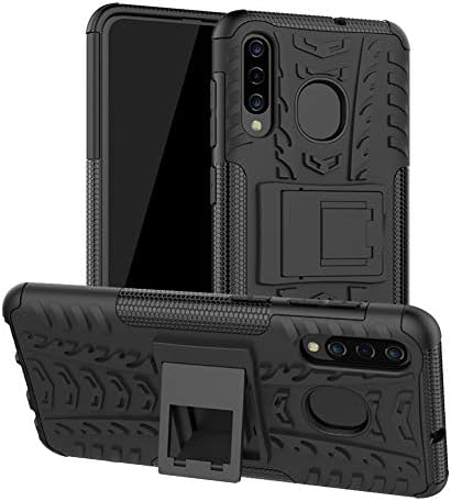 DagoRoo Compatible with Samaung Galaxy A20 Case, Galaxy A50 Case, Galaxy A30 Case, Dual Layer Rugged Shock-Absorption Armor Case Full-Body Protective Cover with Kickstand (Black)