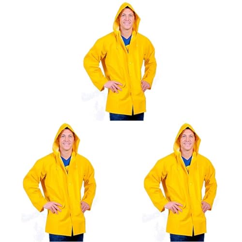 Image of Galeton mens RAINCOAT, Yellow, XX-Large US (Pack of 3)