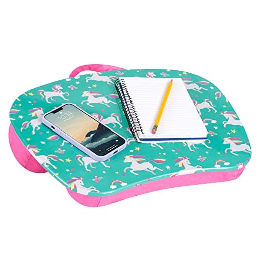 LAPGEAR MyStyle Portable Lap Desk with Cushion - Unicorn - Fits up to 15.6 Inch Laptops - Style No. 45357