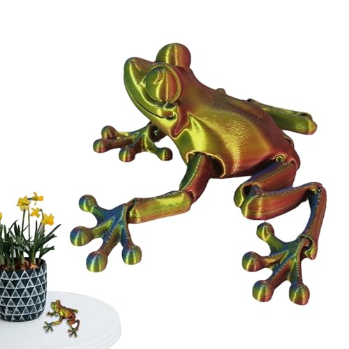 Juguete Móvil Impreso En 3D, Rana De Juguete Impresa En 3D, Con Articulaciones Móviles, Jguete De Escritorio De Rana Animal Fidget Para Niños, Juuetes Fidget Para Adultos, Juego De Escritorio