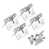 uxcell Spring Loaded Hinges, 1' 304 Stainless Steel Self Closing Hinge for Cabinet 4pcs