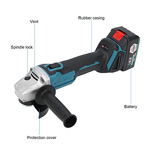 Angle Grinder Compact Angle Grinder Brushless Electric Rechargeable Lithium Battery Polishing Machine Ac110-240V(Us Plug) #TOP2