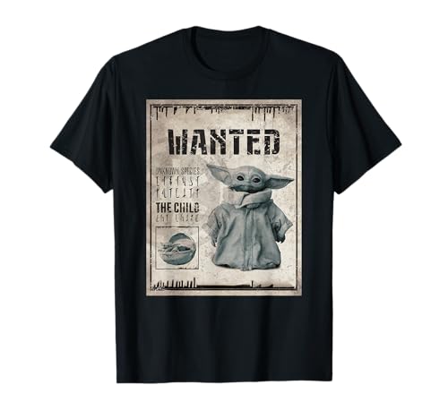 Star Wars The Mandalorian The Child Wanted Poster Camiseta