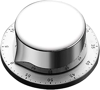 Minuterie de Cuisine, Minuterie de 60 Minutes, Minuterie de Cuisine Magnétique, Minuterie de Cuisine en Acier, Utilisée pour l'enseignement, la Cuisine, Les Devoirs, Les Réunions