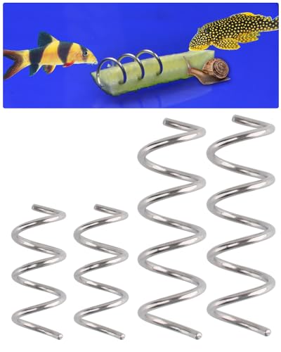 Bottom-Sinking Vegetable Feeder for Pleco, Loach, Malawi Cichlid, Snails, and Other Bottom-Dwelling Fish - Aquarium Vegetable Clip