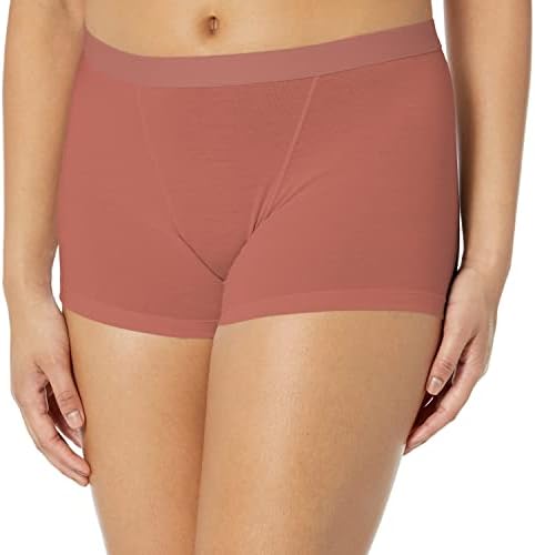 Hanes Ultimate Boyshort, Authentic Boxer Brief Underwear, Comfortable Panties for Women, Earthen Tan, 5