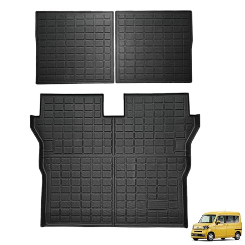 ホンダ N-VAN JJ1 JJ2型 対応 ラゲッジルームマット 3点セット エヌバン nvan JJ1/2型 2018年7月-現行 専用設計 トランクマット TPE素材 防水 滑り 防止 耐汚れ 取付簡単 内装パーツ カー用品 (ラゲッジルームマット)