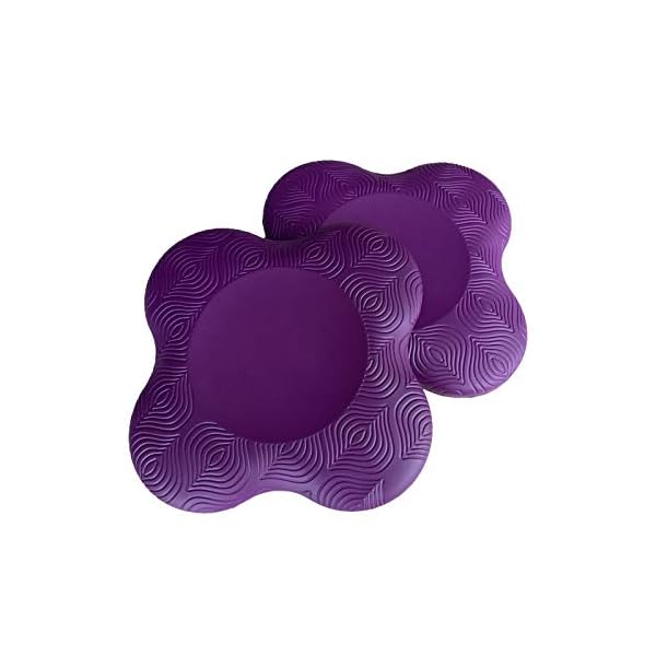 Zealtop Yoga Knee Pad Cushion Extra Thick for Knees Elbows Wrist Hands Head Foam Yoga pilates work out kneeling pad (Purple 2packs)