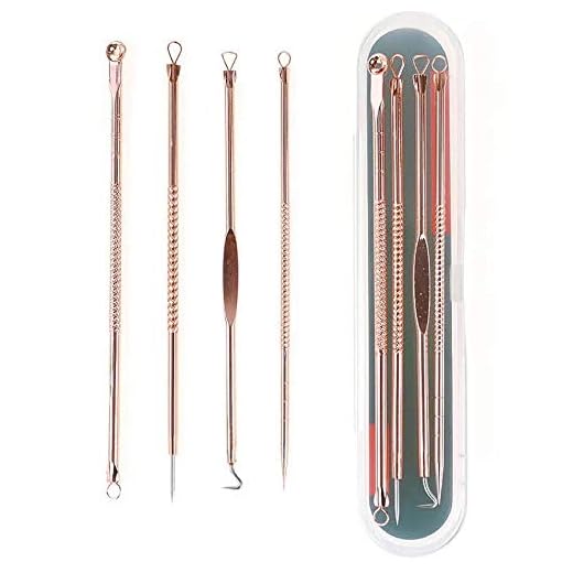 Kit 4 Peças Pinça Extrator Removedor De Cravo Espinha Acne Rose
