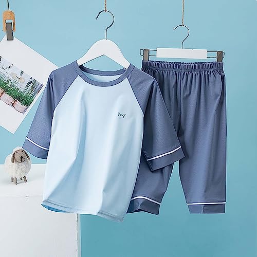 Kids Boy Girls Color Block 𝗣ajama 𝗣js Cotton Clothes Set Fall 𝐒leepwear 2PC Matching 𝗣j 𝗣ajamas Tracksuit Outfit2