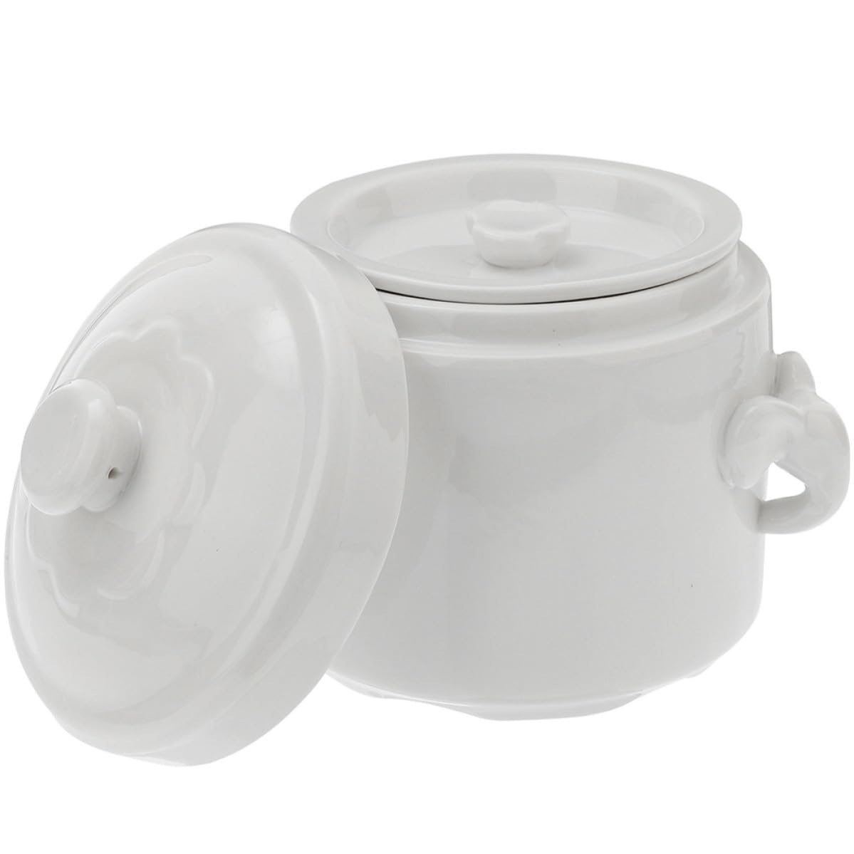 Cuenco de cerámica con tapa 620ml jojofuny para sopa y estofados en cocina