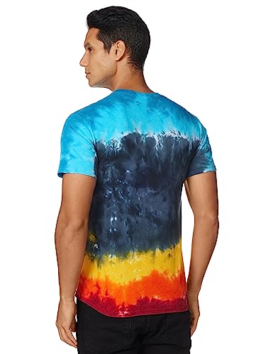 Liquid Blue Led Zeppelin Icarus 1975 Hombre Camiseta Multicolor L, 100% algodón, Regular