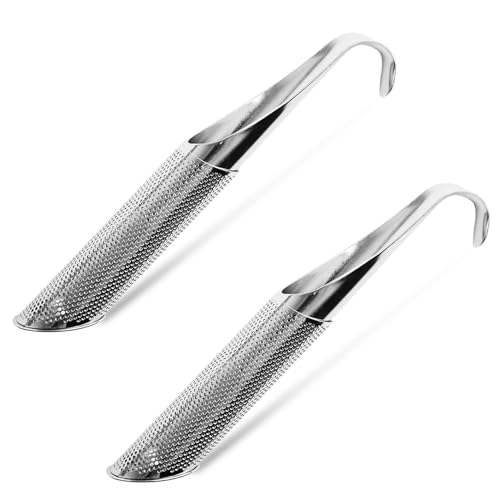 SANTUO Tea Strainer, 2 Pcs Stainless Steel Tea Infuser for Loose Tea, Loose Leaf Tea Infuser Pipe Tea Diffusers for Loose Tea for Single Cup Brewer Mugs