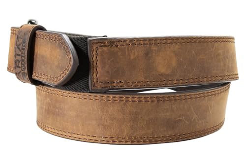 ARIAT Men's Reinforced Elastic Insert Work Leather Belt2