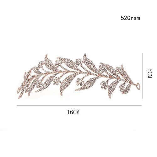 Adornos para el cabello para mujer estilo tiaras coreanas de diamantes de imitación 3