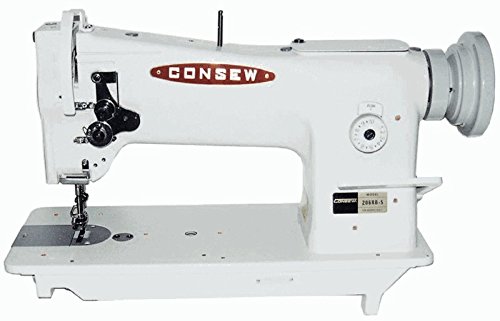 Consew 206RB-5 Walking Foot Upholstery Machine w/Table & Motor (Table...