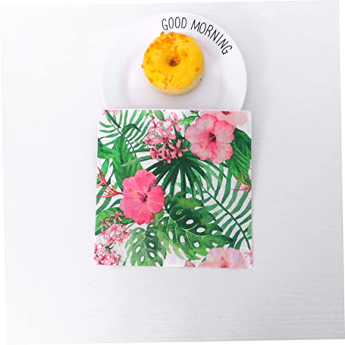 Hemoton 60 Peças guardanapos havaianos decoração festa decoração de festa decoração havaiana artigos