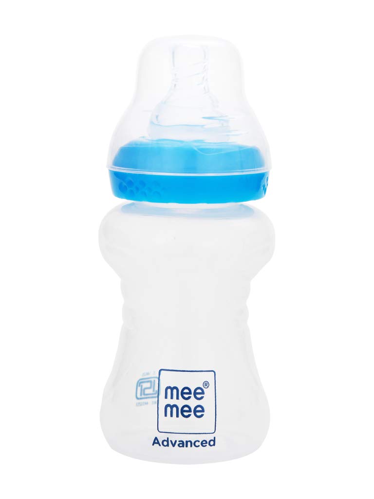 Mee Mee Premium Feeding Bottle with Eazy-Flow Technology, Anti-Colic Valve,BPA-Free Baby Feeding Bottle for Babies & Toddlers(White, 125ML)