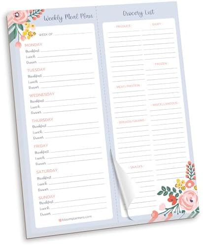 bloom daily planners Weekly Magnetic Meal Planning Pad for Fridge...