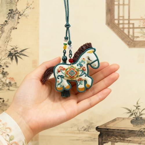 Sachet bordado con diseño de caballo para decoración miniatura 2