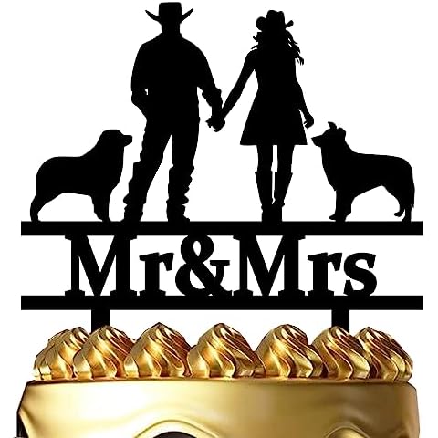 Cowboy and Cowgirl Wedding Cake Topper Cover