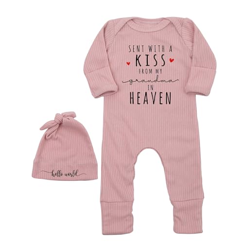 Image of STALOFAZ Hand Picked For Earth By My Great Grandma And Great Grandpa In Heaven Bodysuit Infant Romper Baby Boys Girls Clothes