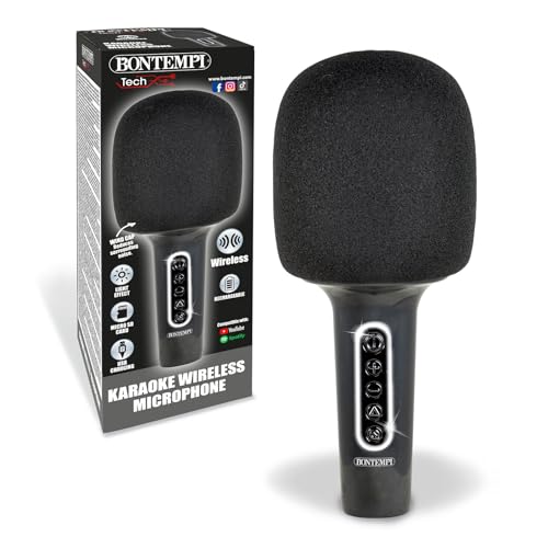 Bontempi | Microfono Wireless Karaoke Con Altoparlante, Effetto Cambiavoce, Ricaricabile, 85Mm X 200Mm - 2