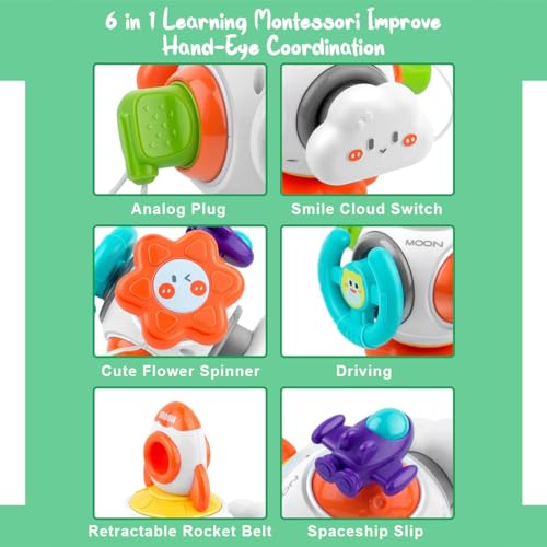 Image of Wembley Baby Busy Board Sensory Toys for 1 2 3 Years Old Boy Toddlers Learning Educational Montessori Kids Activity Travel Toys Birthday Gift Fine Motor Skill, Multicolor