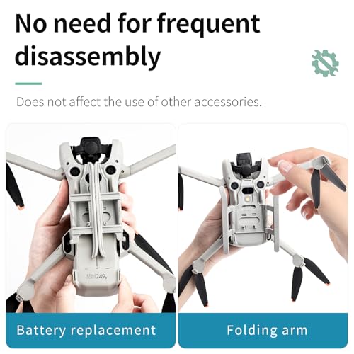 Tosiicop Mini 4 Pro Landefüße Erweiterte Fahrwerk Landegestell Schnellverschluss-Verlängerungsbein Landing Gear für DJI Mini 4 Pro Drohnen Zubehör – Bild 6