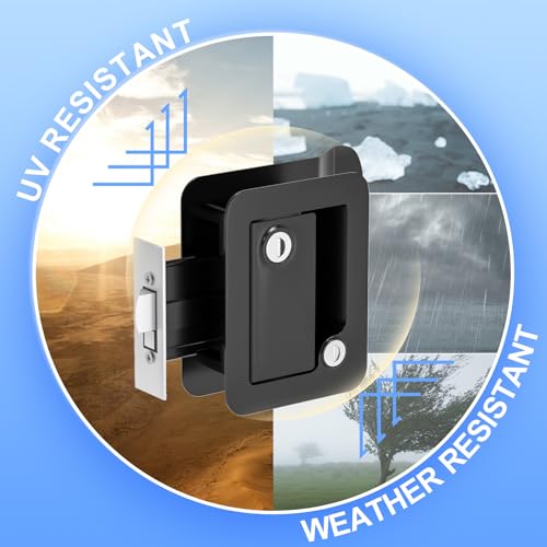 Image of Marsram Rv Door Lock Replacement Rv Lock Entry Latch Camper Door Lock All Aluminum Alloy Metal 2 Pack
