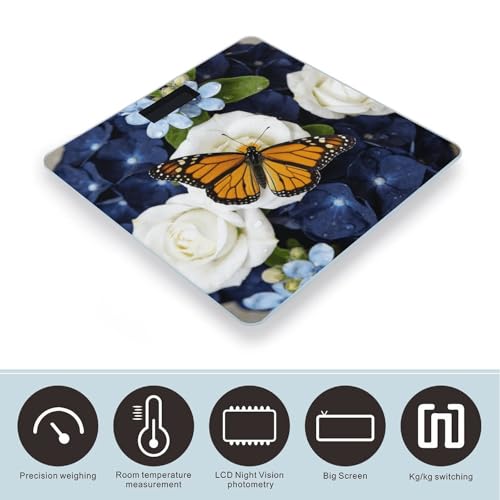 Báscula digital corporal Navy Floral Flowers 180 kg miniatura 3