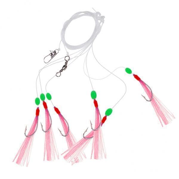 ATORSE 4x6 Hooks Big Flasher Rig Cod Bass Fishing Bait Lures with Barbed Hooks 13#- Sporting Goods- Fishing- Terminal Tackle- Other Terminal Tackle-image-49