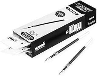 uni-ball Jetstream SXN-210 Retractable Pen Refills - 1.0mm Nib - Gel Ink - Black Ink - Pack of 12
