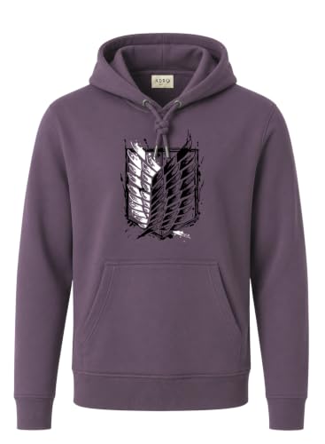 Image of ADRO Mens Abstract Graphic Hoodie | 320 GSM Cotton Poly Fleece | Regular Fit Contemporary Artistic Sweatshirt for Winter & Streetwear