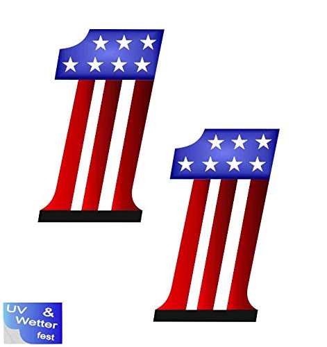 Autocollants États-Unis un lot de 2 stickers format américain voiture et déco R16/3