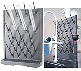 Helivivfy Lab Drying Racks - 27 Pegs Lab Supply Pegboard Bench,Detachable Test Tube Drying Rack, PP Wall Mounted Rack