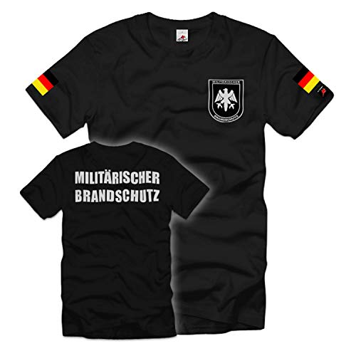 T-shirt militaire MilBrdSch armée allemande pompiers BW noir M
