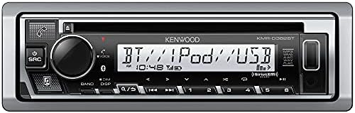 KENWOOD KMR-D382BT Car & Marine Stereo - Single Din, Bluetooth Audio, CD USB MP3, Aux in, AM FM Radio SiriusXM Ready, Weatherproof, Multi Color Illumination