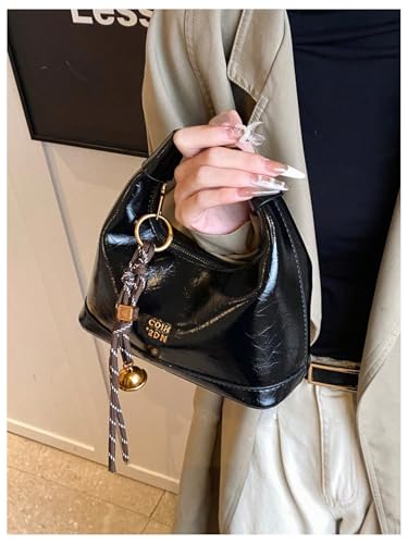 Verdusa Women's Snake Skin Texture PU Tote Bag Vintage PU Leather Shoulder Bag with Zipper3