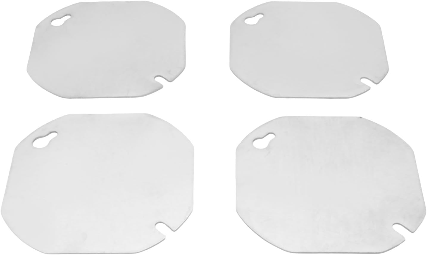 TOPINCN 4 Pack Octagons Electrical Box Cover, Metal Junction Box Covers Flat Blank Electric Box Cover Galvanized Steel Outlet Box Plate for 4 inch Octagonal Box