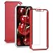Produktbild kwmobile Apple iPhone XR Hülle - komplette Abdeckung - inkl. Display Schutzglas - Case für Apple iPhone XR - Metallic Dunkelrot