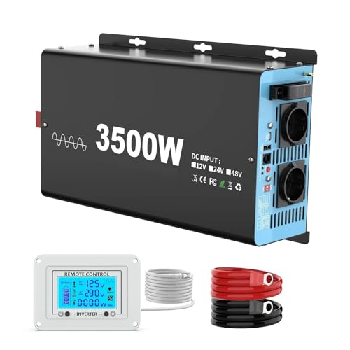 Convertisseur puissance 12V 230V 3500W onduleur onde sinusoïdale pure