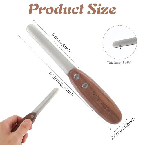 WJIAAA Dog Nail File, Diamond Coated Metal Nails Filer for Dogs Cats Pets with Ergonomic Walnut Handle, Smooth and Shape Rough Edges Remove Burs