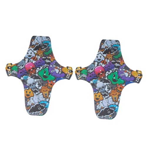 LOORGVEL 2個 R彩自行?泥除け 軽量製 前後用 自転車フェンダー 耐風耐久性付き 簡単取付け 衝撃防止 泥跳ね防止用