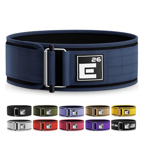 Image of Self-Locking Weight Lifting Belt - Premium Weightlifting Belt for Serious Functional Fitness, Weight Lifting, and Olympic Lifting Athletes - Lifting Support for Men and Women - Deadlift Training Belt (X-Large, Midnight Blue)