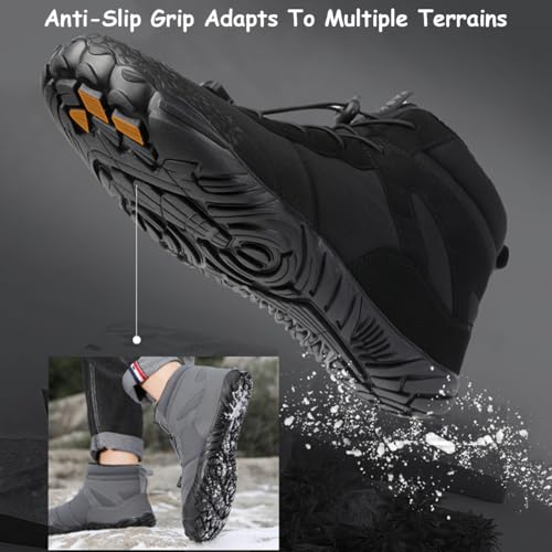 Hike Winter Footwear Barefoot Womens, Waterproof Winter Barefoot Shoes Men, Wide Toe Box Hiking Barefoot Winter Boots4